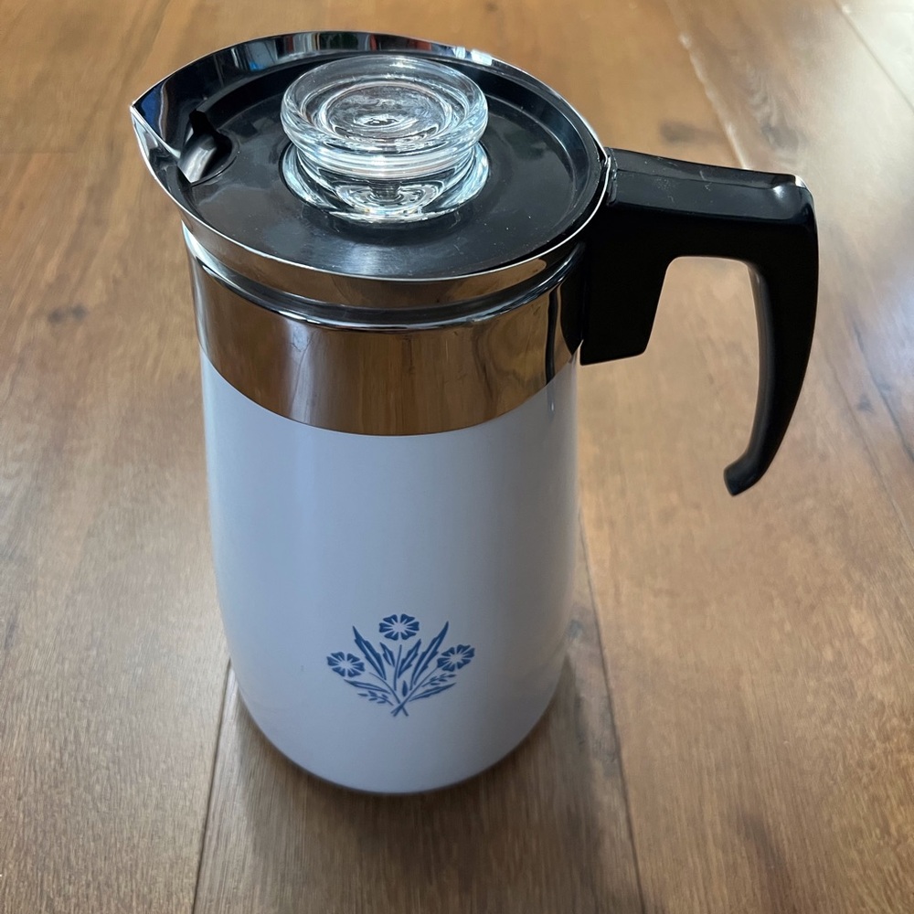 Corningware Stovetop Percolator Coffee Maker Complete 9 Cup